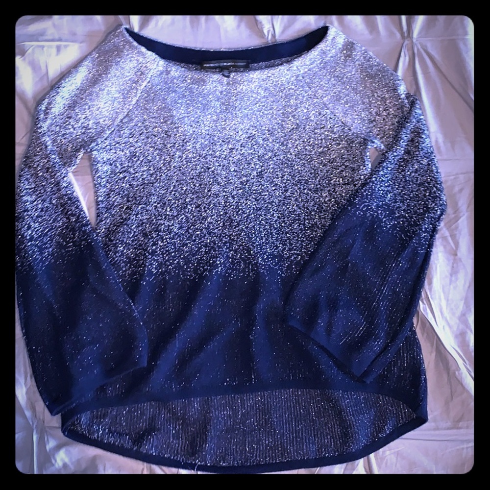 ⚠️SOLD⚠️Navy and Silver Shimmer Sweater